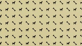 Cute looping animated background featuring dog-themed elements like paws, bones, and playful dogs. Perfect for pet videos, kids' content, or animal-themed animations. - Powered by Shutterstock - Get 15% off with code: PIKWIZARD15
