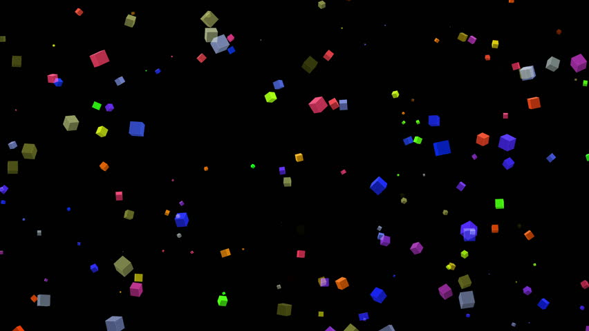 Rubiks cube animation colorful cubes on black background, ideal for presentations, websites, apps, and video projects needing playful visuals, overlays.