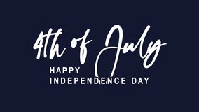 Happy 4th of July Independence Day text animation suitable for greeting cards, social media posts, and banners. - Powered by Shutterstock - Get 15% off with code: PIKWIZARD15