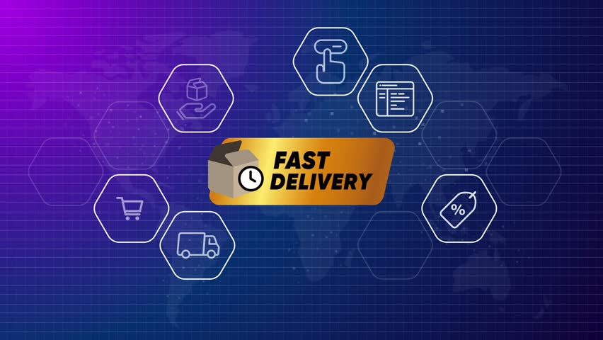 Fast delivery same day express product shipment rush rapid customer buy online golden button tag