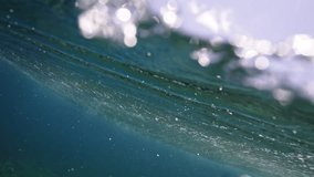 Big wave crashing under water in Mauritius, surfer ready to take on the challenge - Powered by Shutterstock - Get 15% off with code: PIKWIZARD15