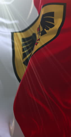 Flag of Dortmund city in the state of North Rhine-Westphalia, Germany. Loop. 4K Vertical