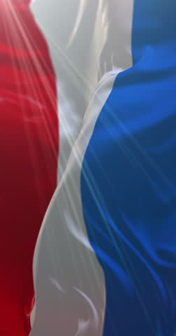 Flag of the city of Mannheim in the state of Baden-Württemberg, Germany. Loop. 4K Vertical