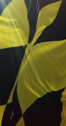 Flag of the city of Munich in the state of Bavaria, Germany. Loop. 4K Vertical