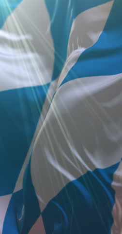 Flag of the Free State of Bavaria in Germany. Loop. 4K Vertical