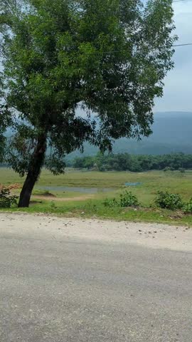A beautiful natue and amazing 4k sceanary. River, highway, hills and rainy roads. Somewhere in Bangladesh.