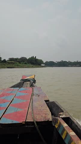 A beautiful natue and amazing 4k sceanary. River, highway, hills and rainy roads. Somewhere in Bangladesh.