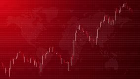 Market volatility uptrend candle stick going up in red animated background symbolize uncertainty stock exchange - Powered by Shutterstock - Get 15% off with code: PIKWIZARD15