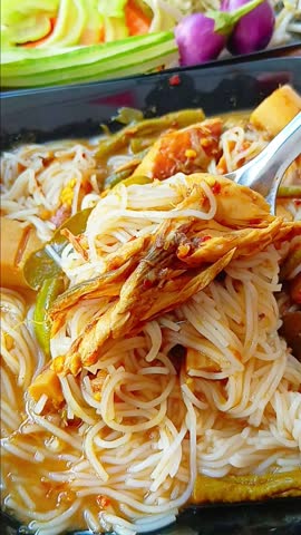 Fermented Fish Entrails Soup with Rice Noodles