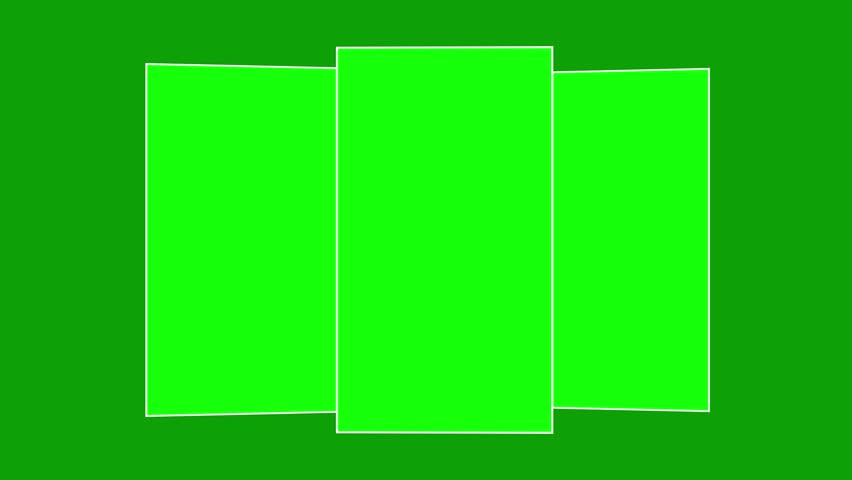 Green Background 1080x1920 screen 3D carousel animation video on Green screen 