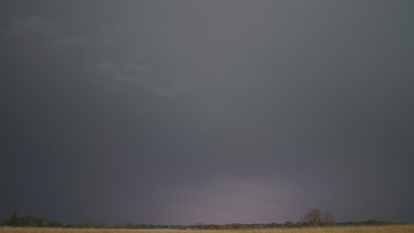 Lightning Streaks In The Sky During A Storm. - wide shot