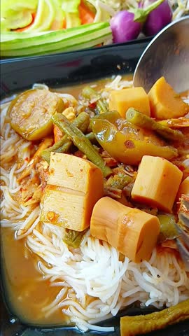 Fermented Fish Entrails Soup with Rice Noodles