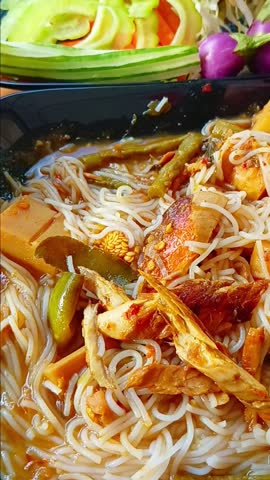Fermented Fish Entrails Soup with Rice Noodles