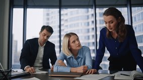 Businesswoman shouting at office colleagues dissatisfied project failure in conference room closeup. Angry woman boss complaining on financial results. Nervous coworkers solving startup problem crisis - Powered by Shutterstock - Get 15% off with code: PIKWIZARD15