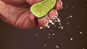 The chef squeezes lime juice. Filmed on a high-speed camera at 1000 fps. High quality FullHD footage - Powered by Shutterstock - Get 15% off with code: PIKWIZARD15