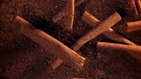 Cinnamon sticks. Filmed on a high-speed camera at 1000 fps. High quality FullHD footage - Powered by Shutterstock - Get 15% off with code: PIKWIZARD15