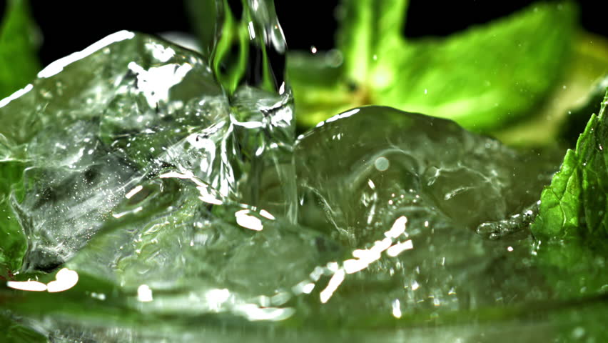 Close-up of a mojito cocktail. Filmed on a high-speed camera at 1000 fps. High quality FullHD footage - Powered by Shutterstock - Get 15% off with code: PIKWIZARD15