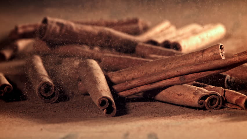 Cinnamon sticks. Filmed on a high-speed camera at 1000 fps. High quality FullHD footage