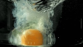Cooking poached eggs. Filmed on a high-speed camera at 1000 fps. High quality FullHD footage - Powered by Shutterstock - Get 15% off with code: PIKWIZARD15