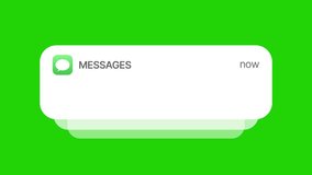 New Message Notification Pop-Up Animation on Green Screen, Modern Chat Alert UI Motion Design Template - Powered by Shutterstock - Get 15% off with code: PIKWIZARD15