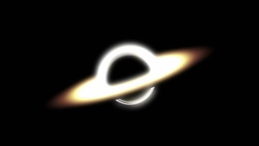 A breathtaking 3D rendering of a massive black hole radiating with glowing white and yellow light. Swirling energy and distortion bring the surreal cosmic power into stunning visual form.