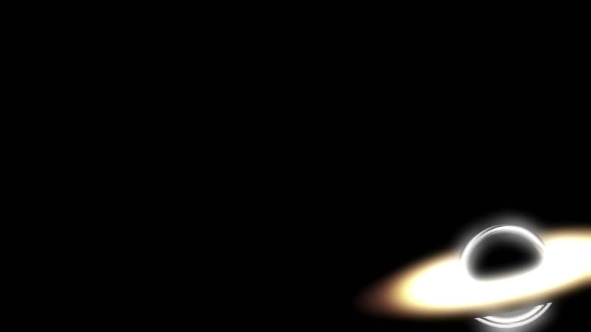 A highly detailed 3D depiction of a black hole moving from bottom to top, curving light and space as it rises. Its surreal presence and warped visuals make it a mesmerizing cosmic anomaly.