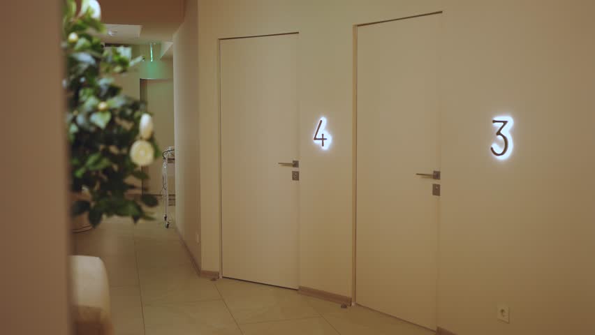 Elite clinic, hotel corridor, devry hotel rooms