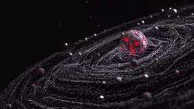 Looped animation of the solar system with orbiting planets, galactic motion, cosmic light, and nebula textures. Abstract space background with science and astronomy design elements. - Powered by Shutterstock - Get 15% off with code: PIKWIZARD15