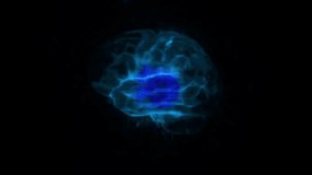 Cryostasis Holographic Brain in Mist with LCD Glitch and Right-to-Left Rotation - Powered by Shutterstock - Get 15% off with code: PIKWIZARD15