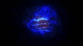 Rotating Blue Holographic Brain with Grid, LCD Mist and Floating Particles FX - Powered by Shutterstock - Get 15% off with code: PIKWIZARD15
