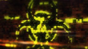 Biohazard symbol glowing on digital display showing biological hazard warning - Powered by Shutterstock - Get 15% off with code: PIKWIZARD15