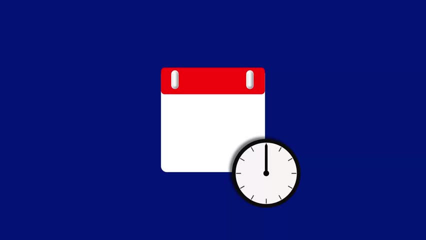 June month 1 date calendar icon animation. Analog calendar design month concept animation 4k video.