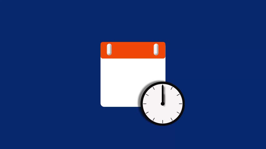June month 9 date calendar icon animation. Analog calendar design month concept animation 4k video.