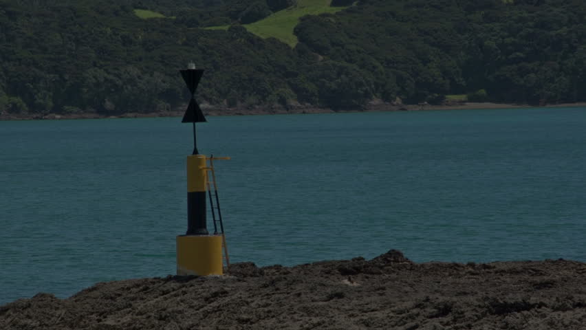 New Zealand. March 2013. A cardinal mark indicates one of the four compass