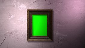 Wooden picture portrait frame Mock-up on texture pink wall background - Powered by Shutterstock - Get 15% off with code: PIKWIZARD15