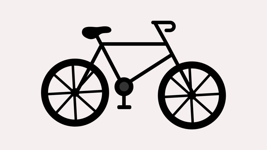 bicycle icon animation illustration flat
