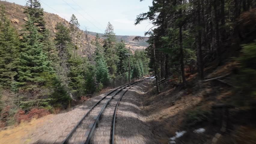 The Broadmoor Manitou And Pikes Peak Cog Railway In Manitou Springs, Colorado, USA. Hyperlapse