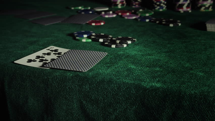 Gambling Game Money Chips and Blackjack Cards