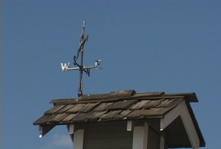 Wind Vane changes direction as weather develops.