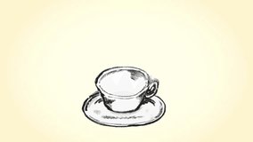 A hand-drawn animation featuring a warm cup of coffee being poured. Perfect for scenes of relaxation, coffee breaks, or morning routines. - Powered by Shutterstock - Get 15% off with code: PIKWIZARD15