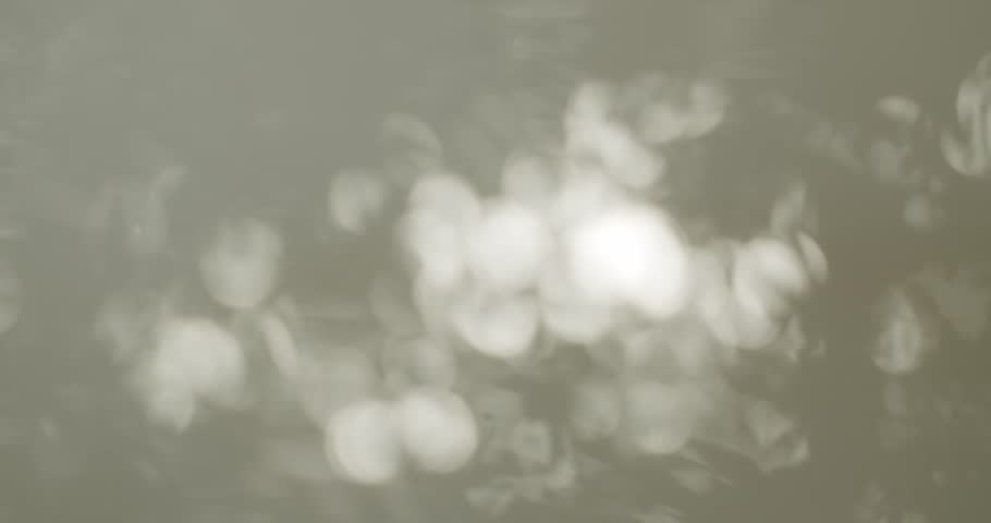 Abstract background of wall texture with tree shadows and bokeh. Gentle light effect reflecting soft focus shapes. Neutral color palette in warm tones, creating a calm and atmospheric mood.