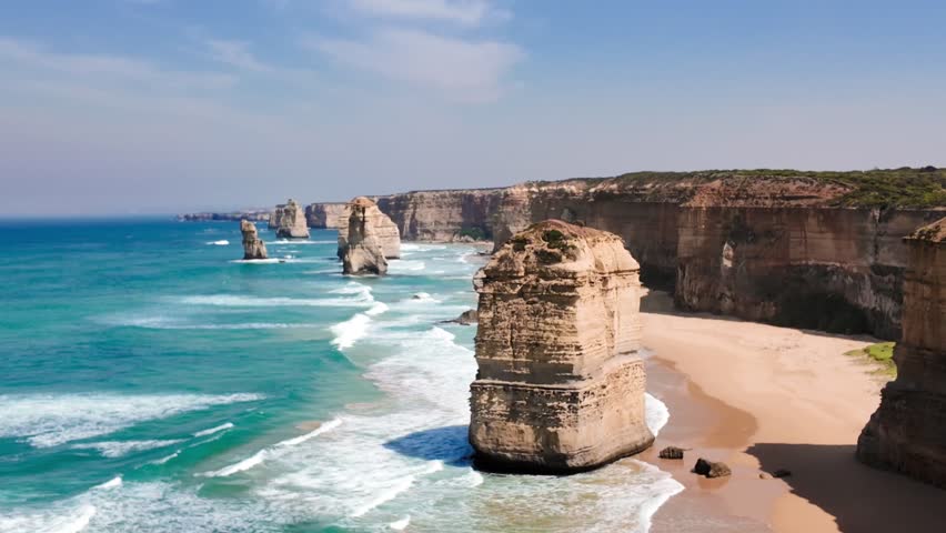 The iconic 12 Apostles of the Great Ocean Road of Melbourne, Australia.