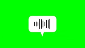 Animated chat balloon voice message balloon speech bubble sound icon sound green screen looping 4k - Powered by Shutterstock - Get 15% off with code: PIKWIZARD15