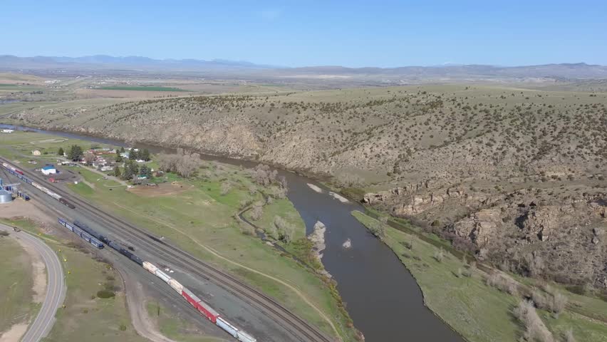 Aerial view of Logan, Montana