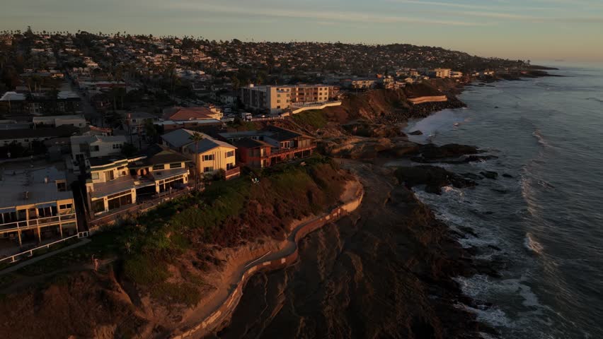 Coastal Homes during sunset in San Diego, California