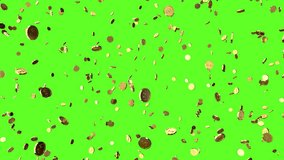 Falling coins or money golden rain motion background. Loop. Green screen, chromakey - Powered by Shutterstock - Get 15% off with code: PIKWIZARD15