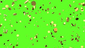 Falling coins or money golden rain motion background. Loop. Green screen, chromakey - Powered by Shutterstock - Get 15% off with code: PIKWIZARD15