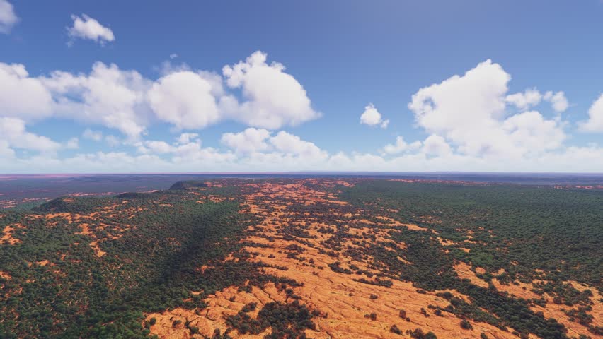 3D - Aerial drone view of Kings Canyon in Northern Territory. Australia