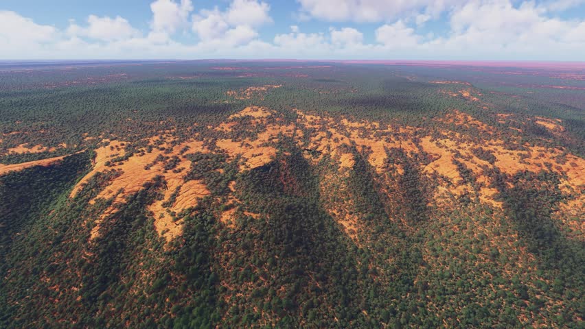 3D - Circular aerial drone view of Kings Canyon in Northern Territory. Australia