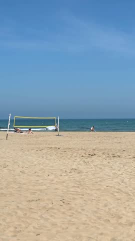Malvarrosa beach on a sunny day in Valencia, Spain
